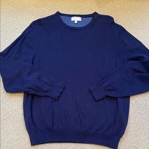 Hickey Freeman Navy Blue Crewneck Sweater